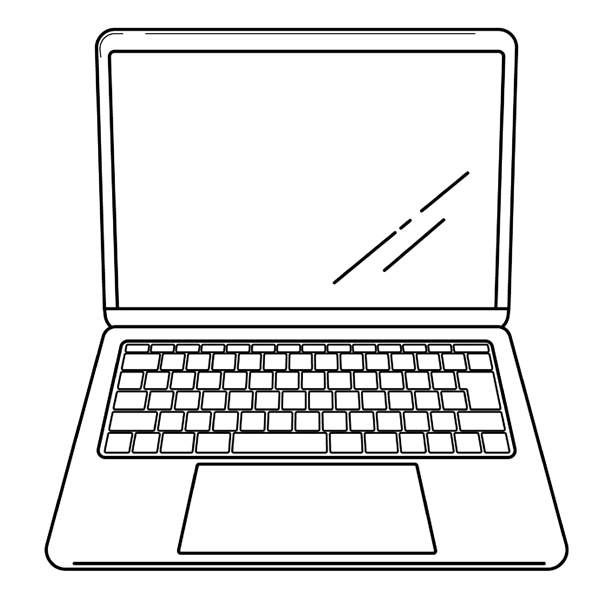 ノートパソコンのイラスト