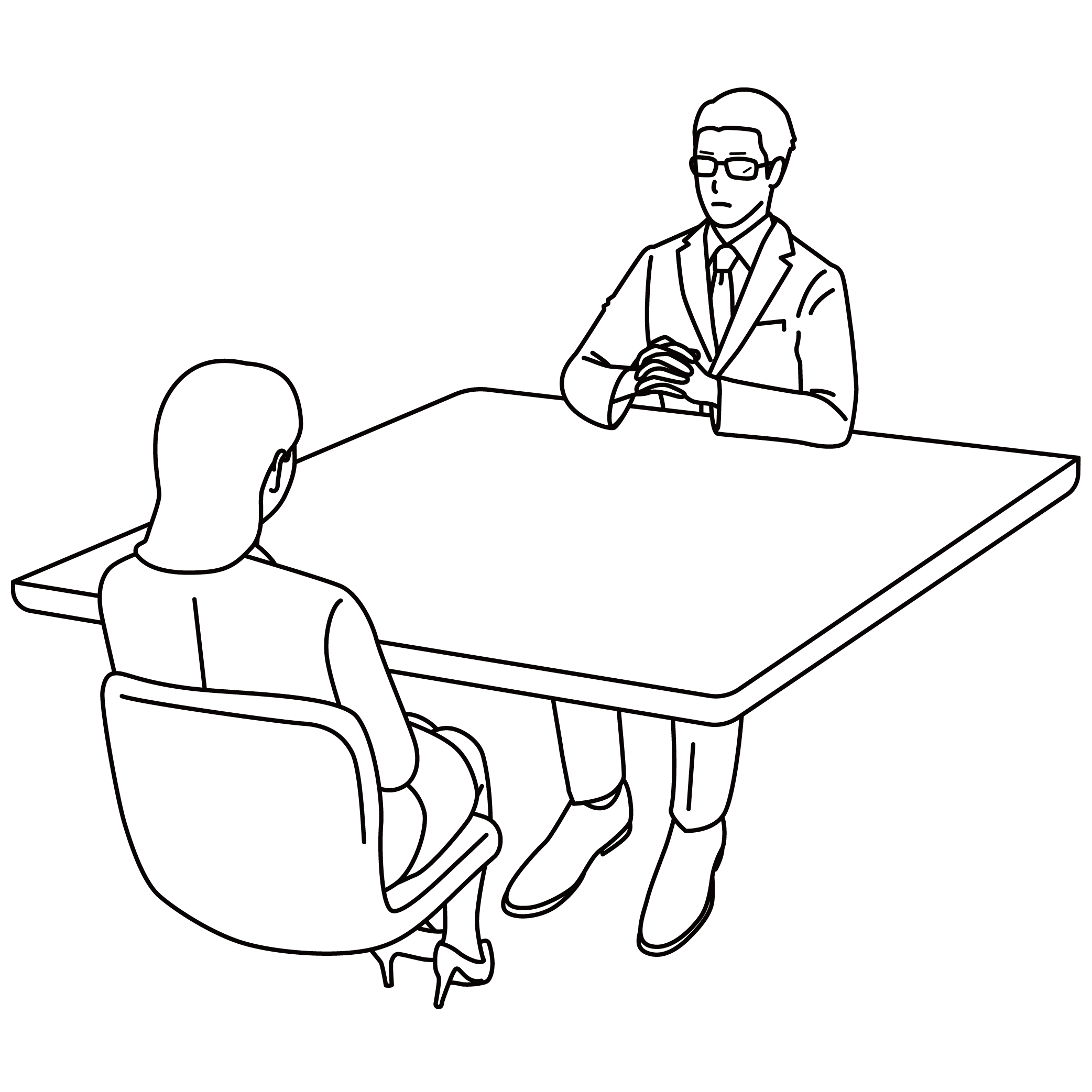 打ち合わせのイラスト