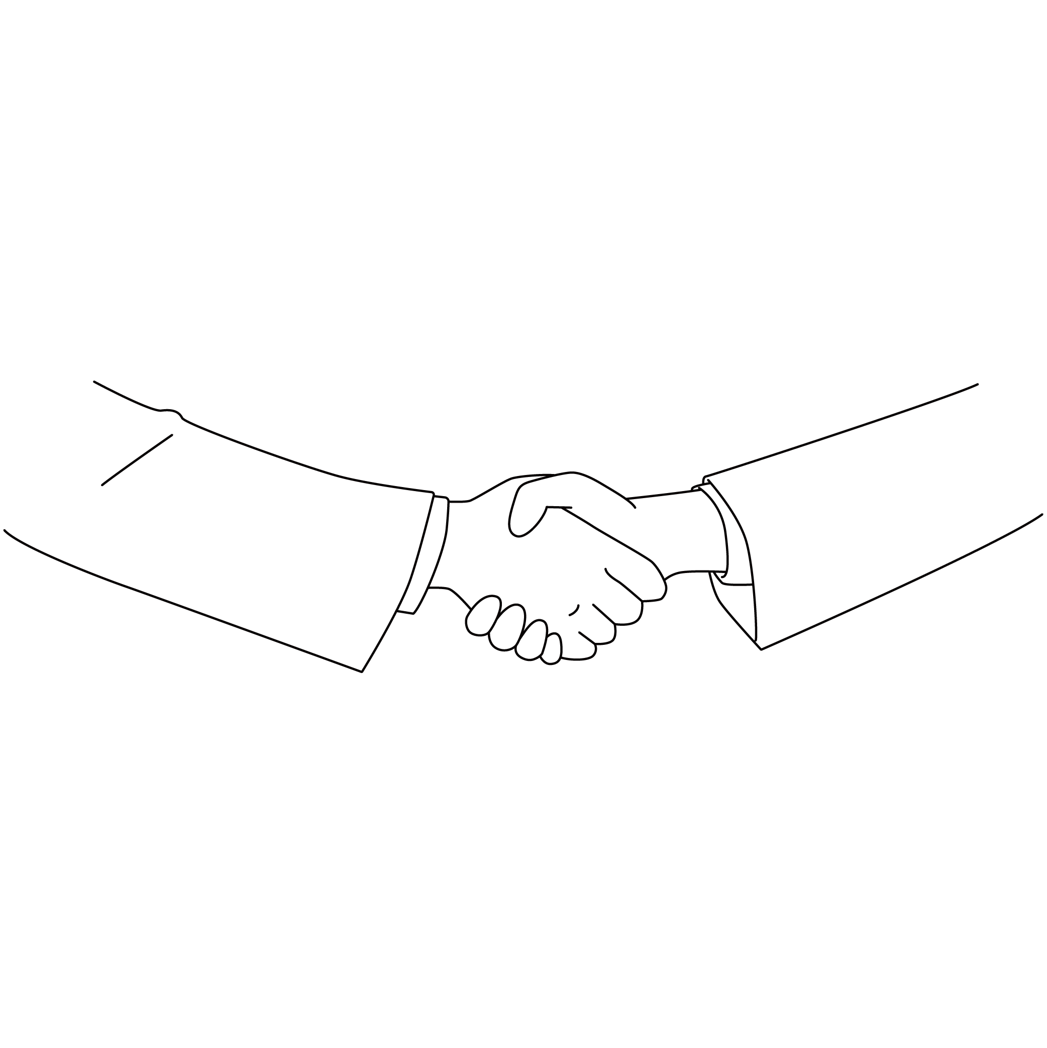 握手しているイラスト